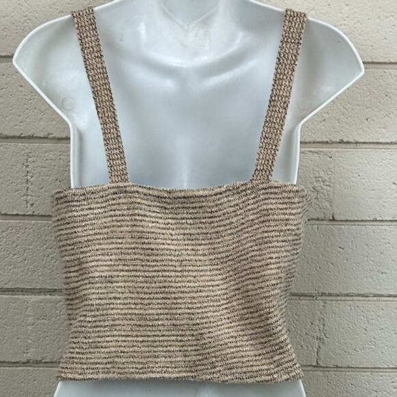 Lucy Paris Womens Camille Tan Knit Button Tank size M NWT. - Picture 9 of 9